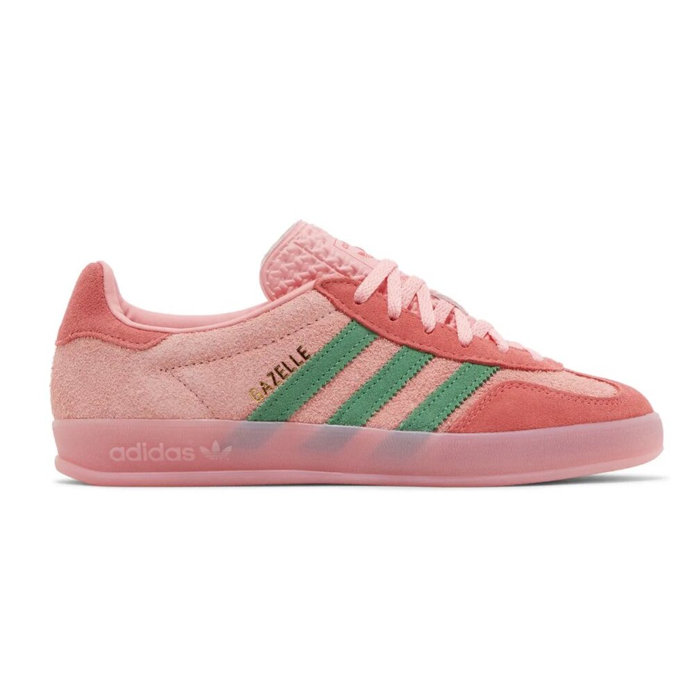🍓 adidas Gazelle Indoor Semi Pink Spark Preloved Scarlet Green Men's 7 UK 6.5 - Picture 13 of 14